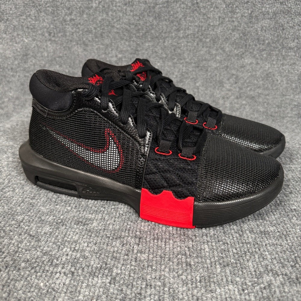 Nike Mens Size 9 Lebron Witness Vill Shoes Sneakers Black Red Mesh FB2239-005